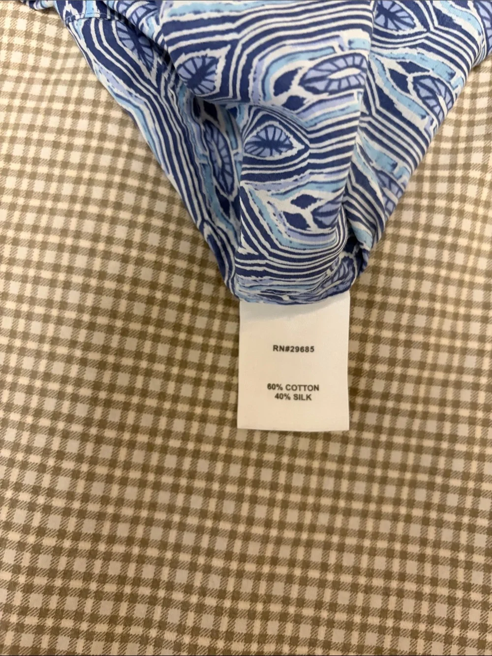 Pendleton Blue & White Geometric Button-Front Shirt